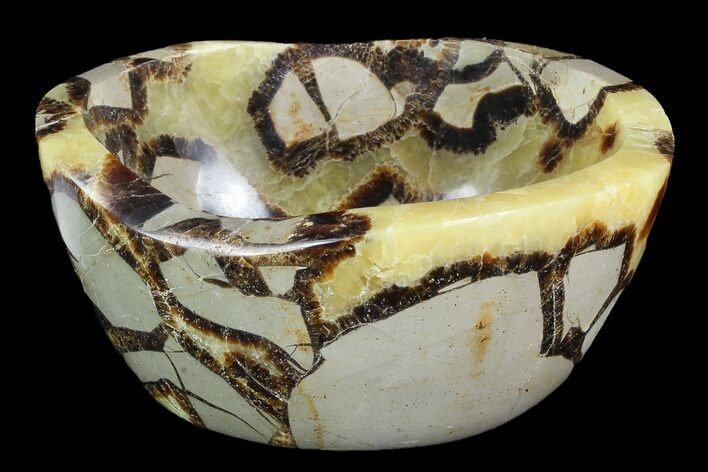 Polished Septarian Bowl - Madagascar #95116